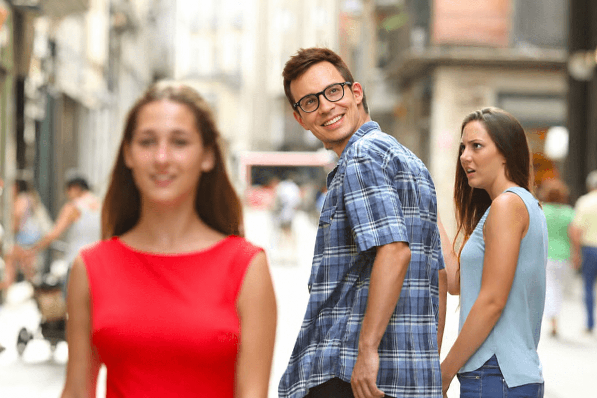 Distracted Boyfriend face swap result