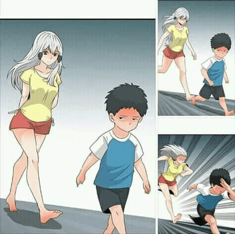 Anime Boy Running Past Girl Meme Template