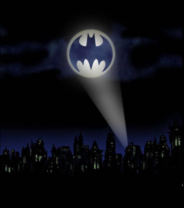 Bat signal meme template image.