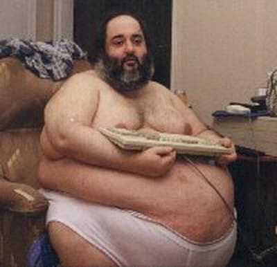 Fat Guy Keyboard Warrior meme template image.