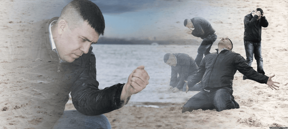 Guy With Sand Despair Meme Template