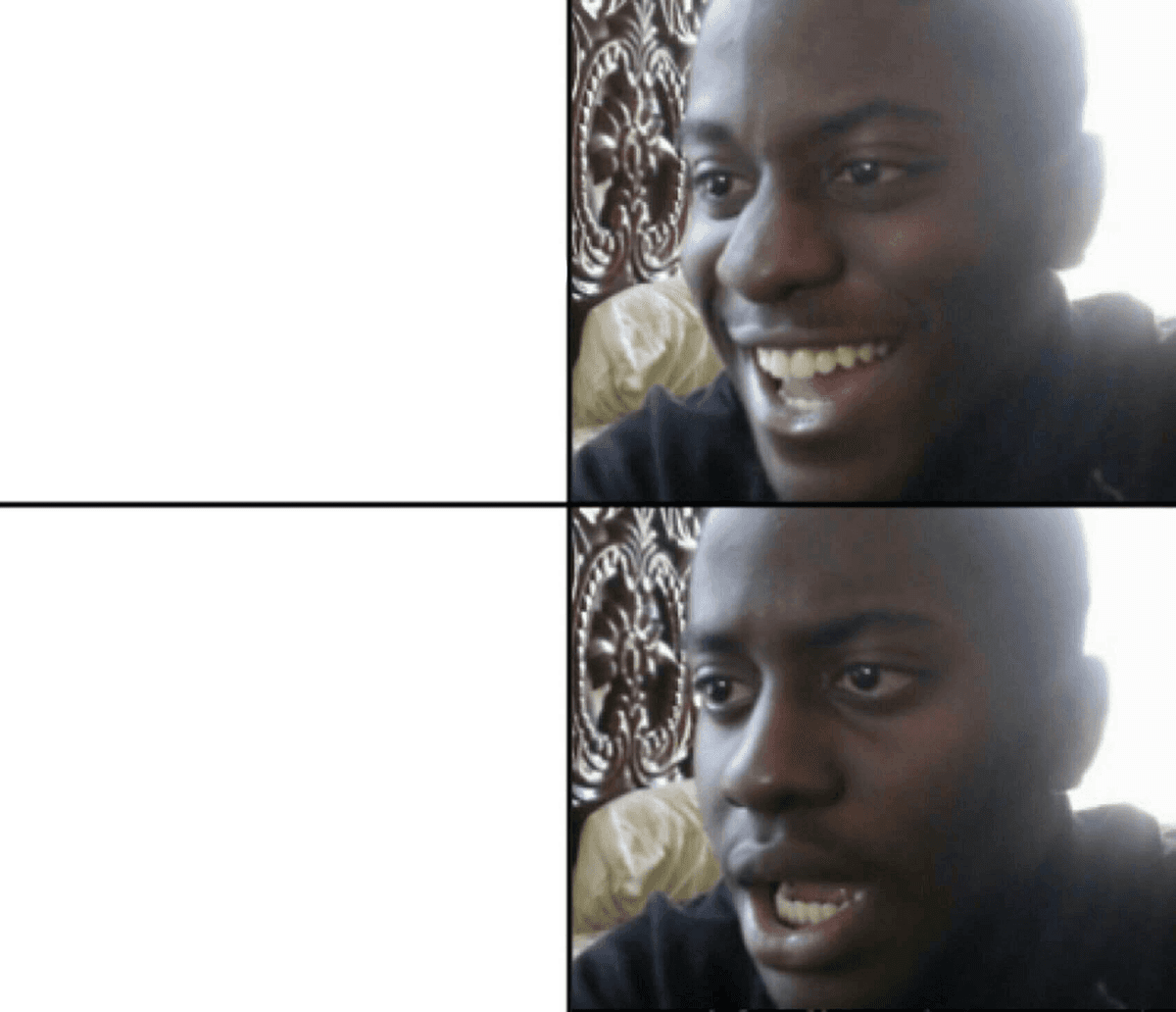 Happy Then Disappointed Reaction