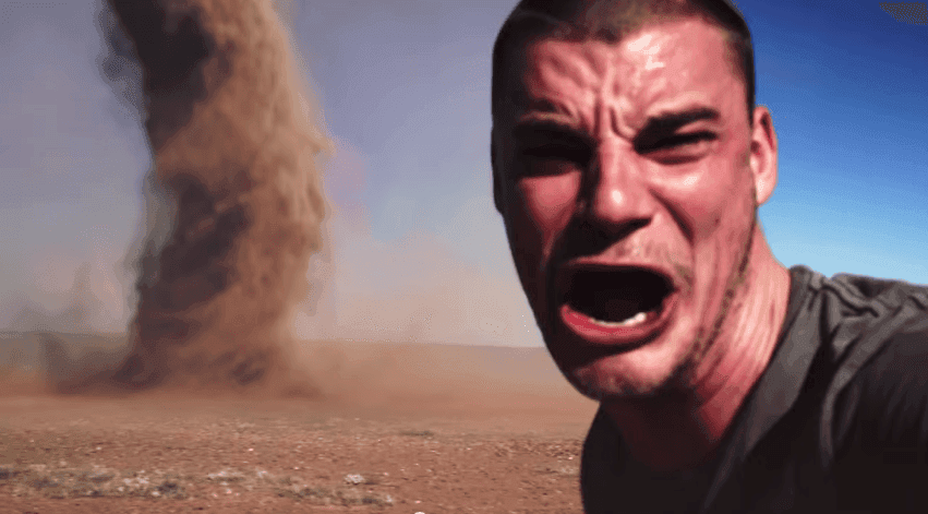 Here It Comes Tornado Selfie