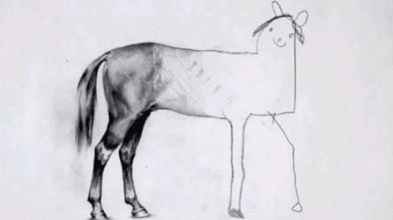 Half-Finished Horse Drawing