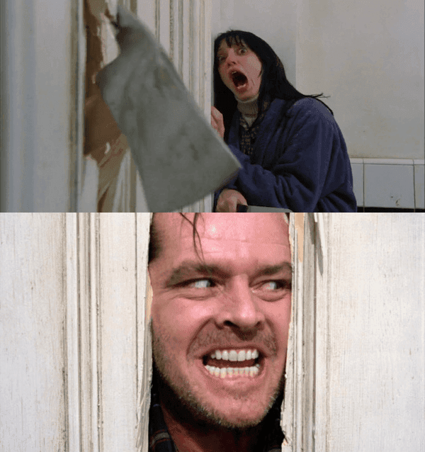 Jack Torrance Axe Through Door