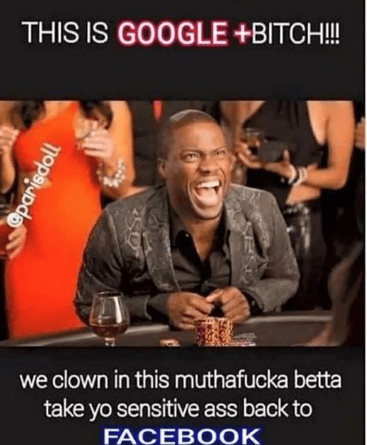 Kevin Hart Google Plus meme template image.