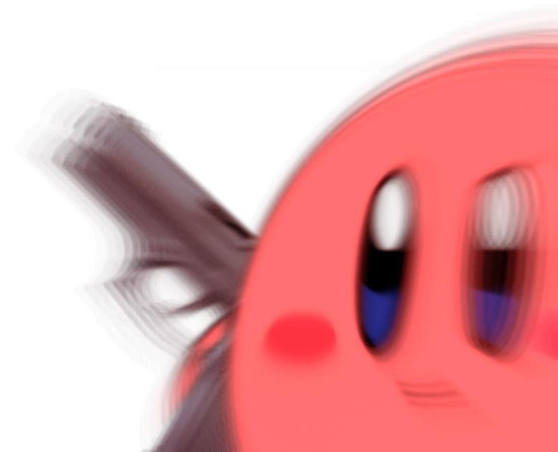Kirby has found a gun