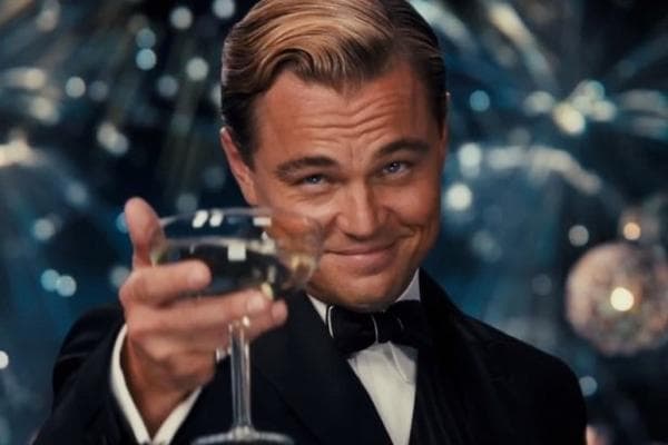 Leonardo DiCaprio Champagne Toast