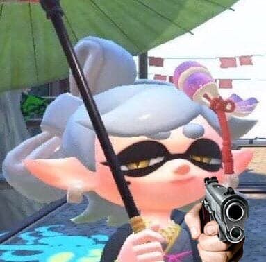 Marie with a gun