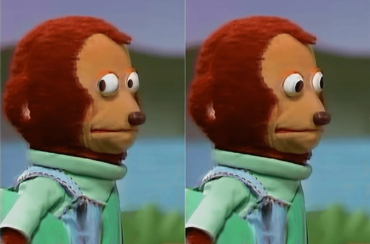Monkey Puppet Side-Eye