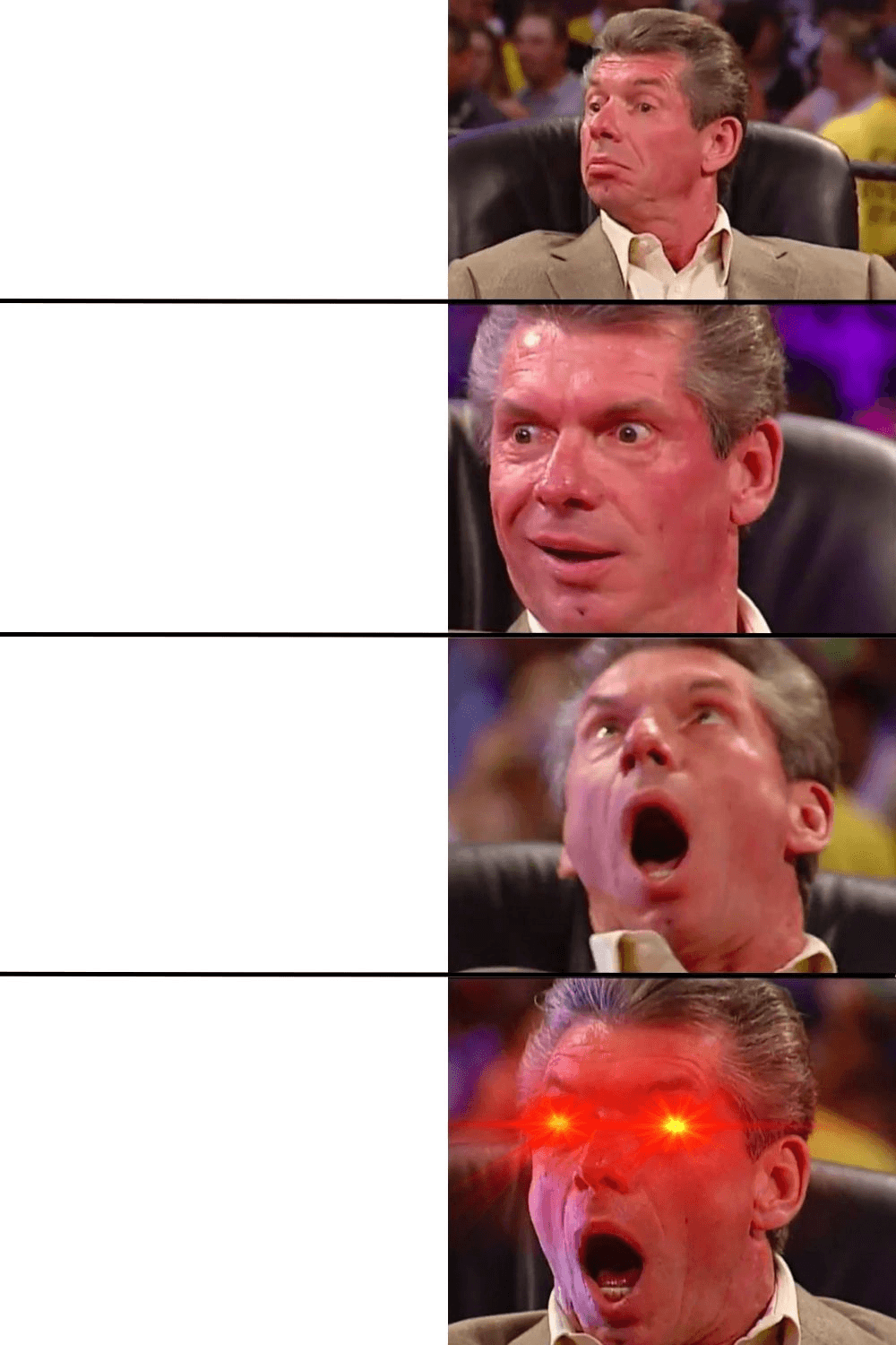 Vince McMahon Escalating Reaction