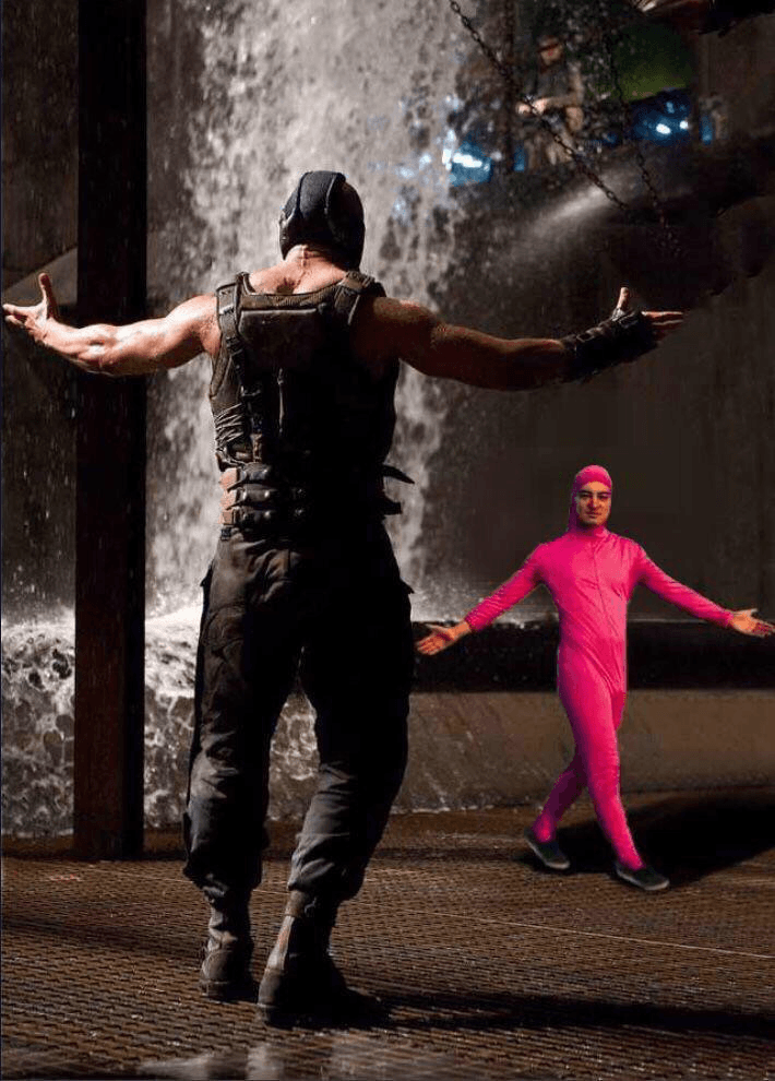 Pink Guy Vs Bane