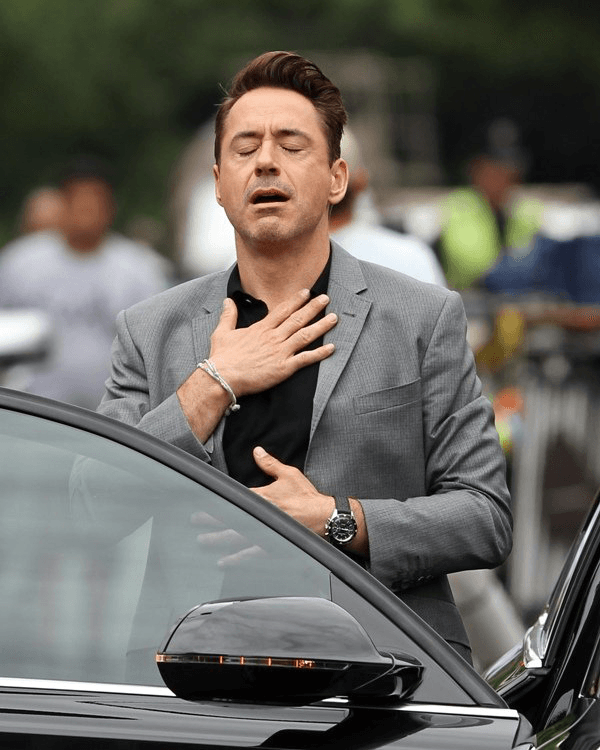 Relieved Robert Downey Jr.