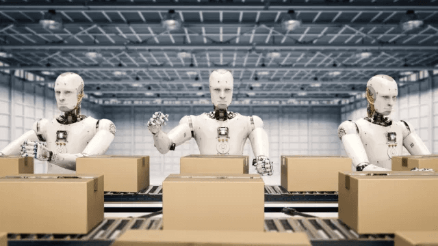 Robot Assembly Line meme template image.
