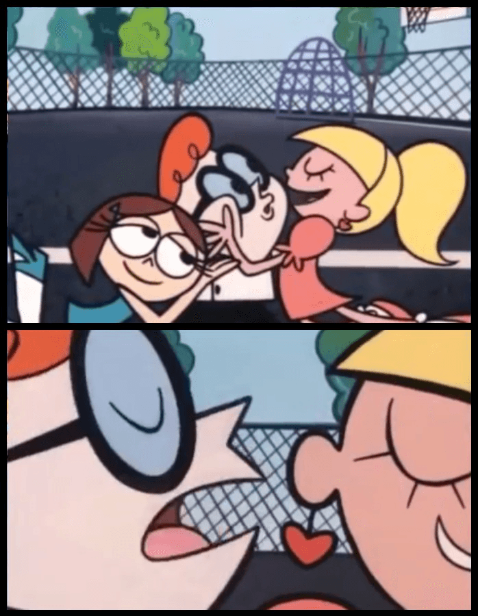 Dexter Gets Kissed by Dee Dee