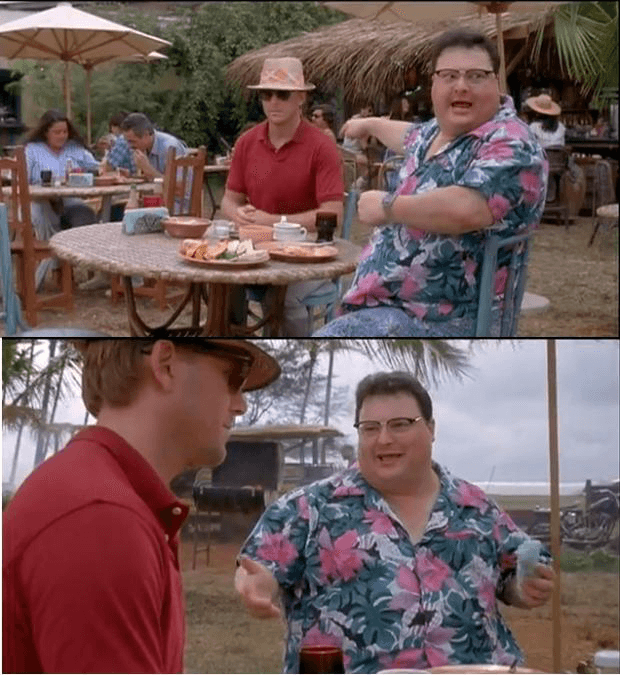 Dennis Nedry And Lewis Dodgson Restaurant Scene
