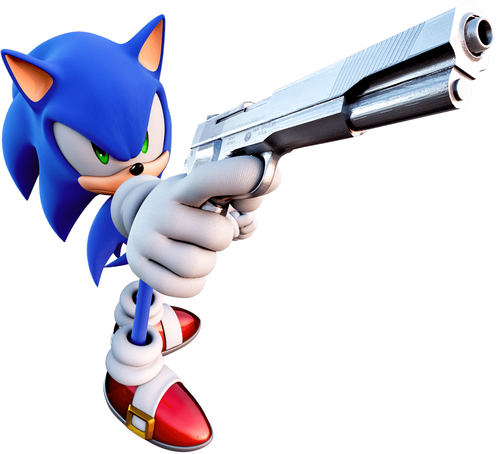 Sonic with a gun