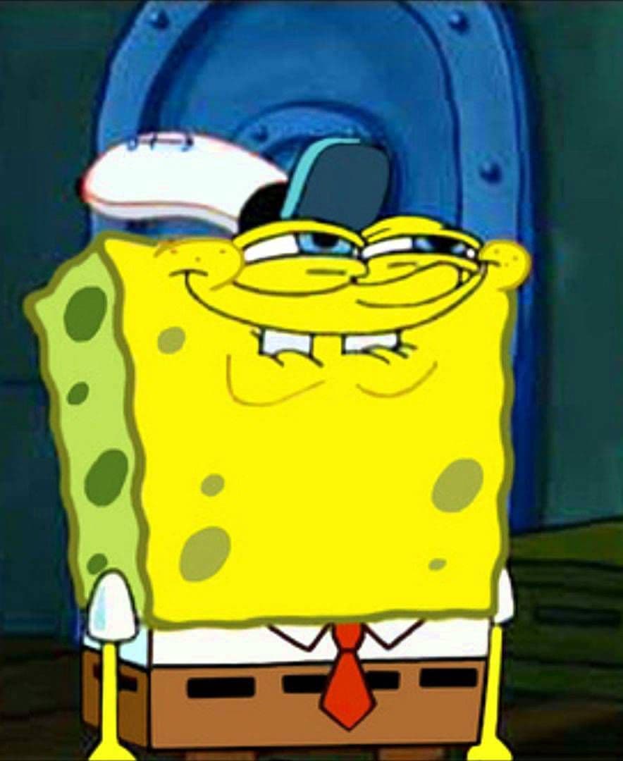 Sponge Bob Suspicious Face meme template image.