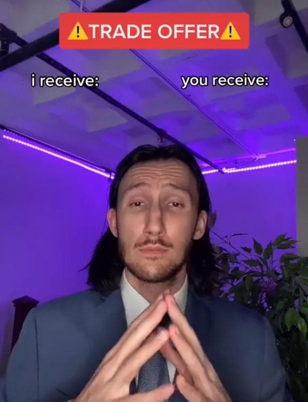 Trade Offer meme template image.