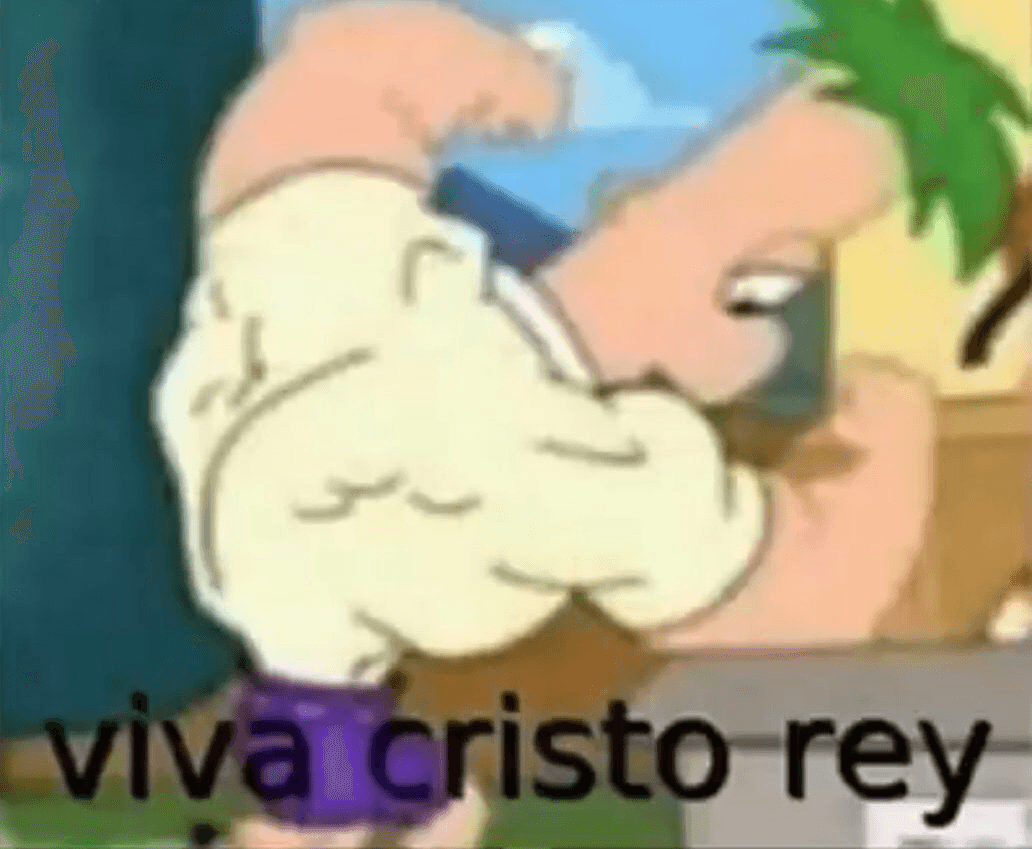 Viva cristo rey meme template image.
