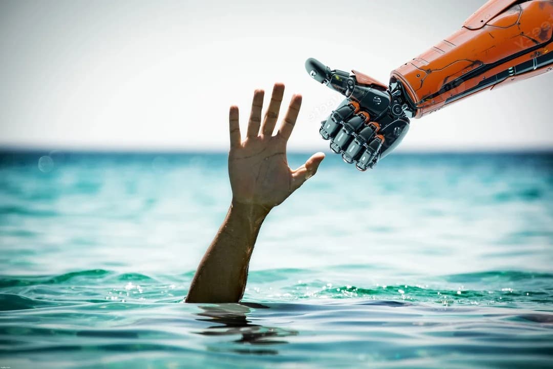 Robot Reaching For a Drowning Hand