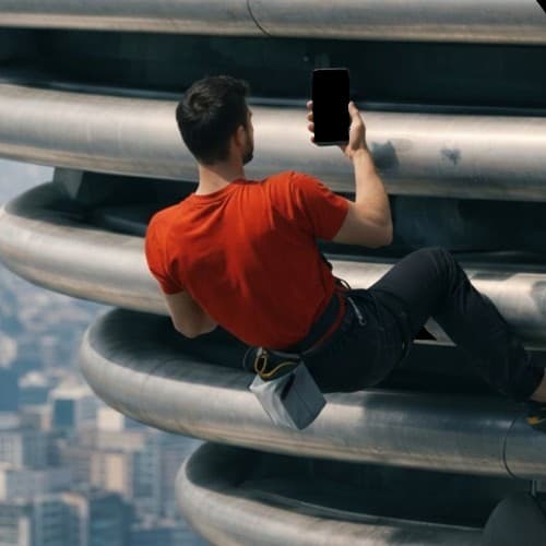 Alex Honnold Checking His Phone