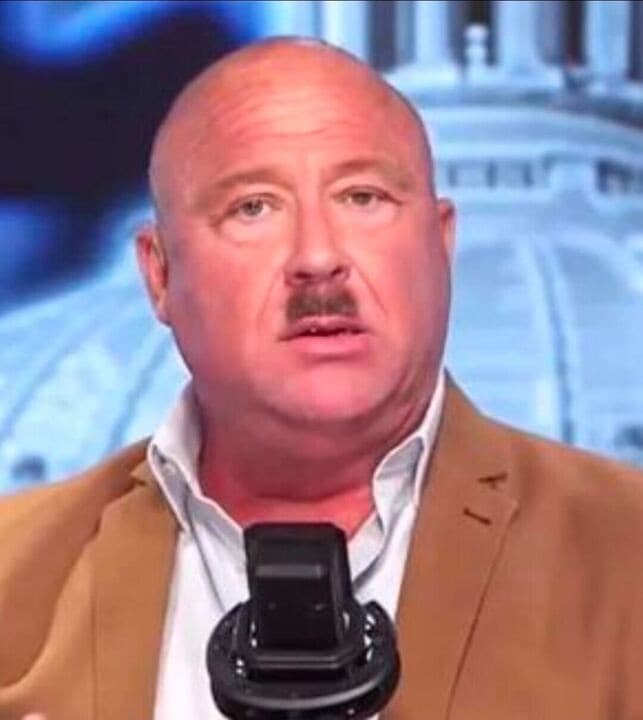 Alex Jones Mustache Reaction
