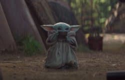 Baby Yoda Standing In The Forest
