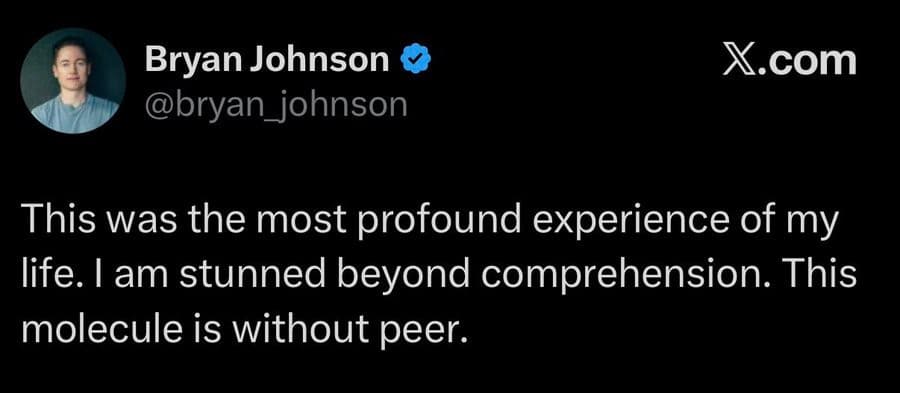 Bryan Johnson’s Most Profound Experience