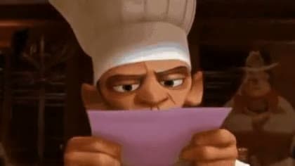 Chef Skinner Reading a Letter