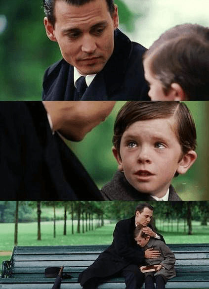 Crying Boy On A Bench