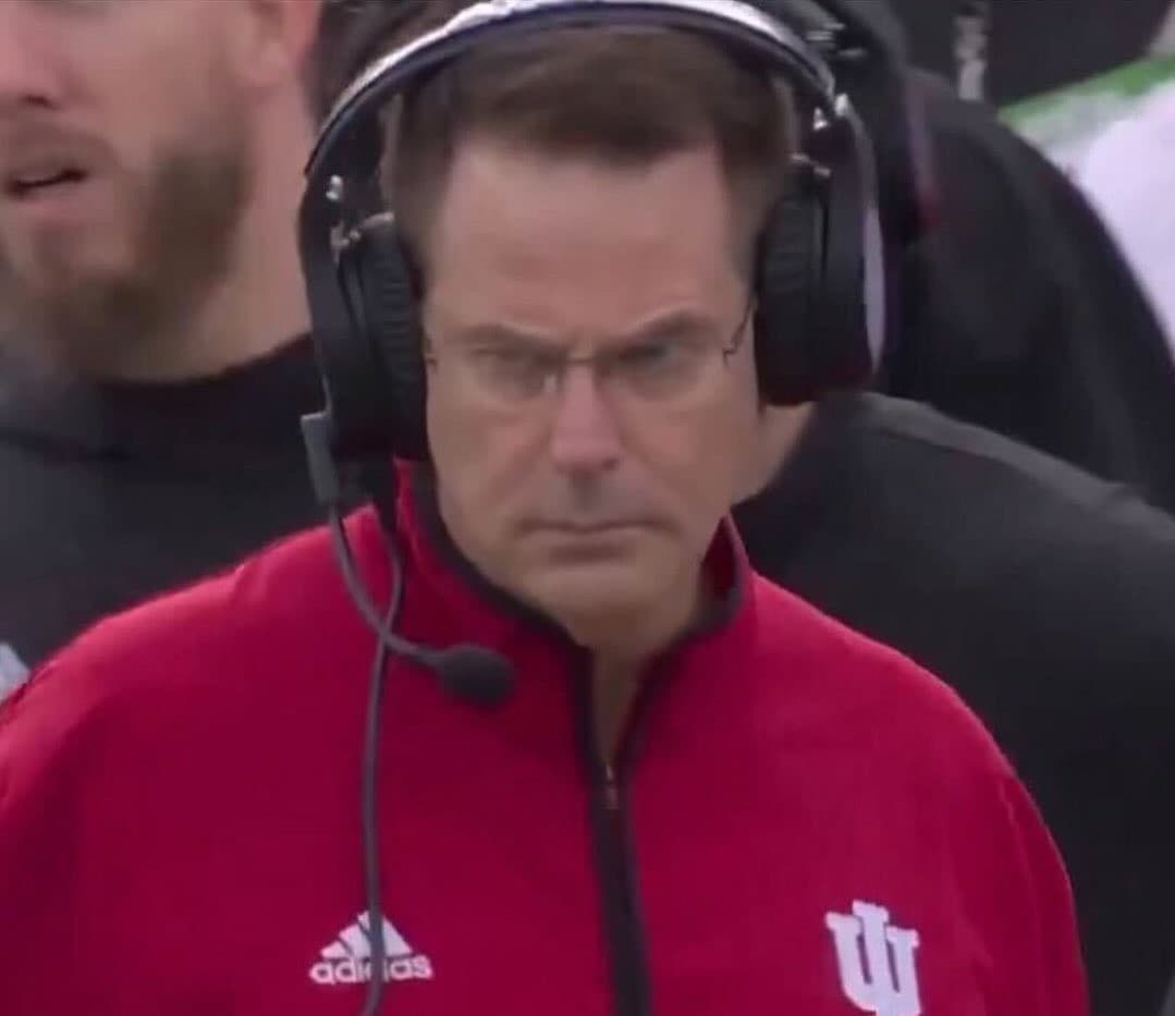 Curt Cignetti eyebrow raise meme template