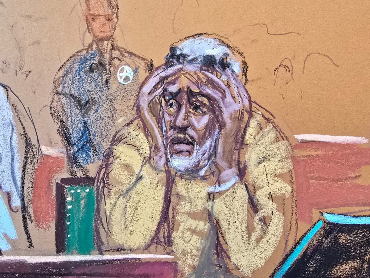 Diddy court sketch meme template