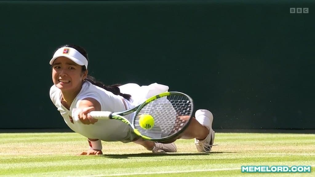 Diving Alex Eala - Wimbledon 2026 meme template