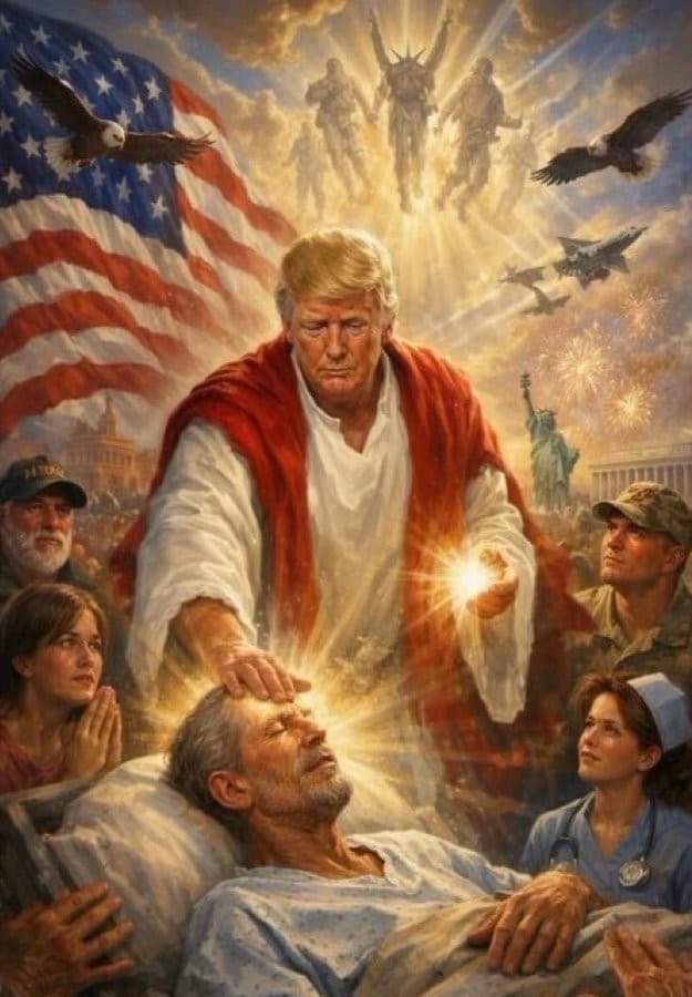 Donald Trump as Jesus Christ