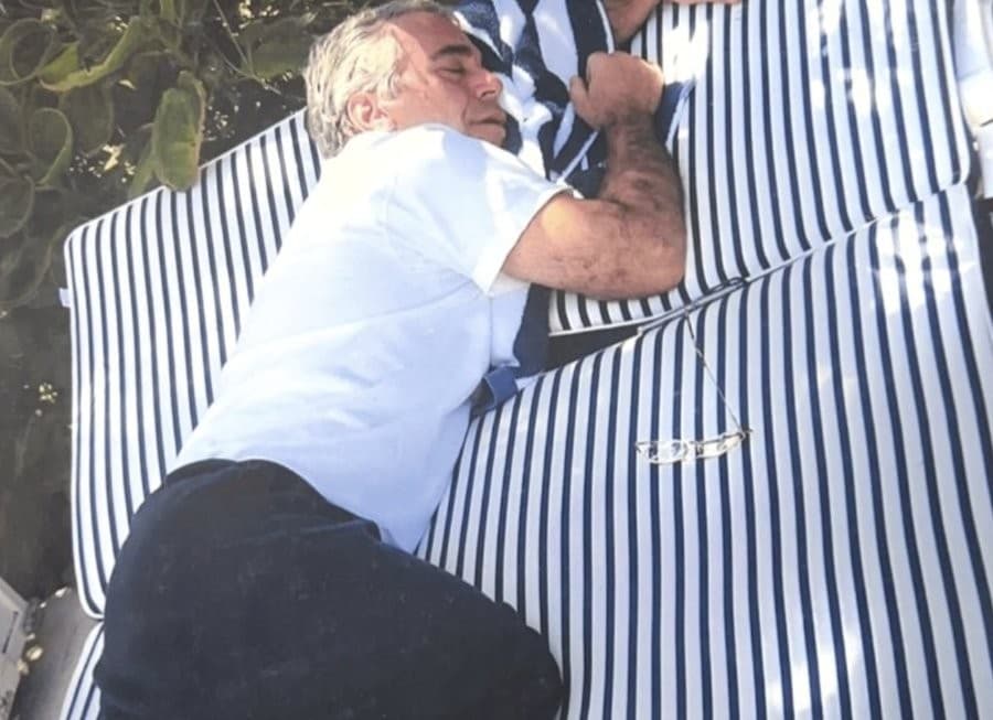 Epstein napping meme template