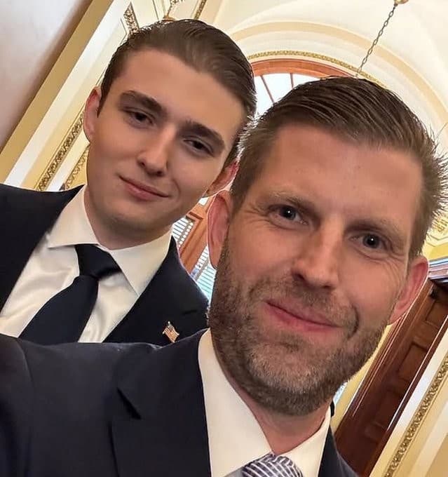 Eric and Barron Trump selfie