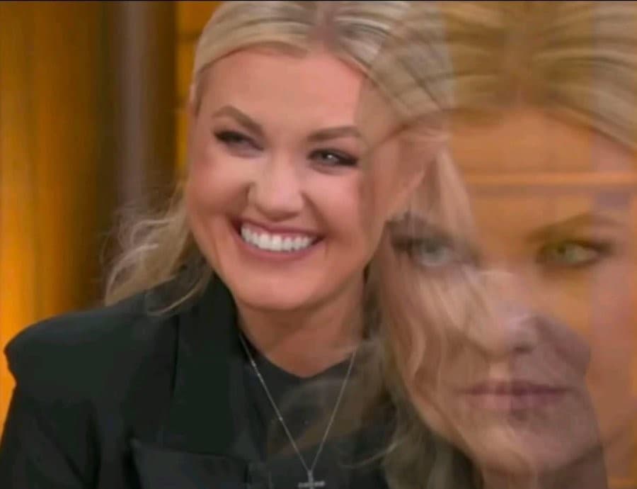 Erika Kirk smiling/angry