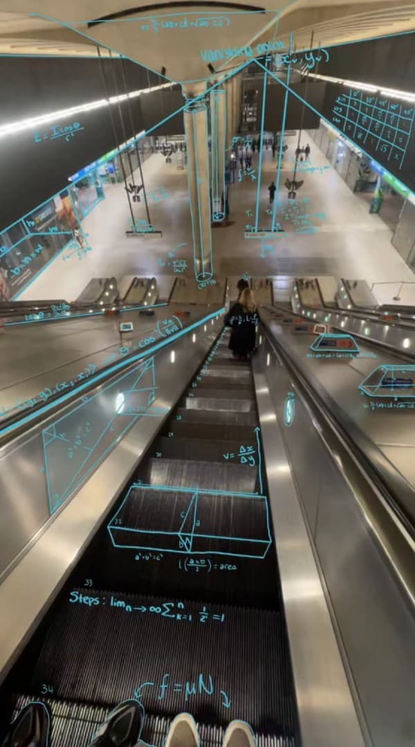 Escalator "How Mathematicians See The World" meme template