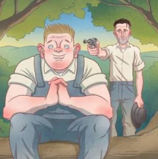 George shoots Lennie meme template