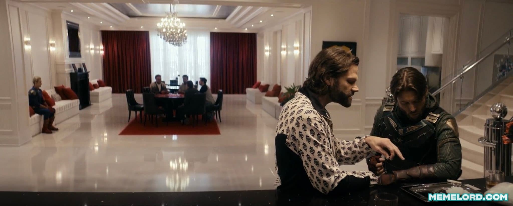 Homelander sitting alone in the corner - 'The Boys' meme template