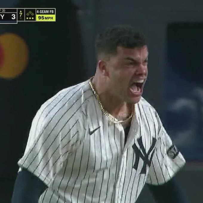 Hyped Fernando Cruz Yankees meme template
