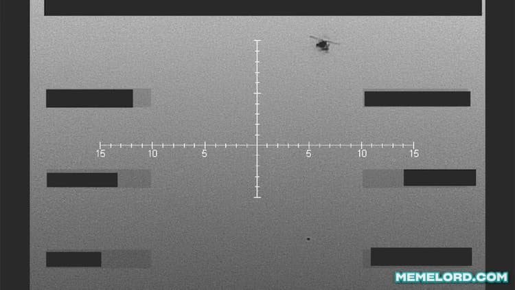 Infrared image of a UFO (use AI to add stuff) - The UAP files meme template