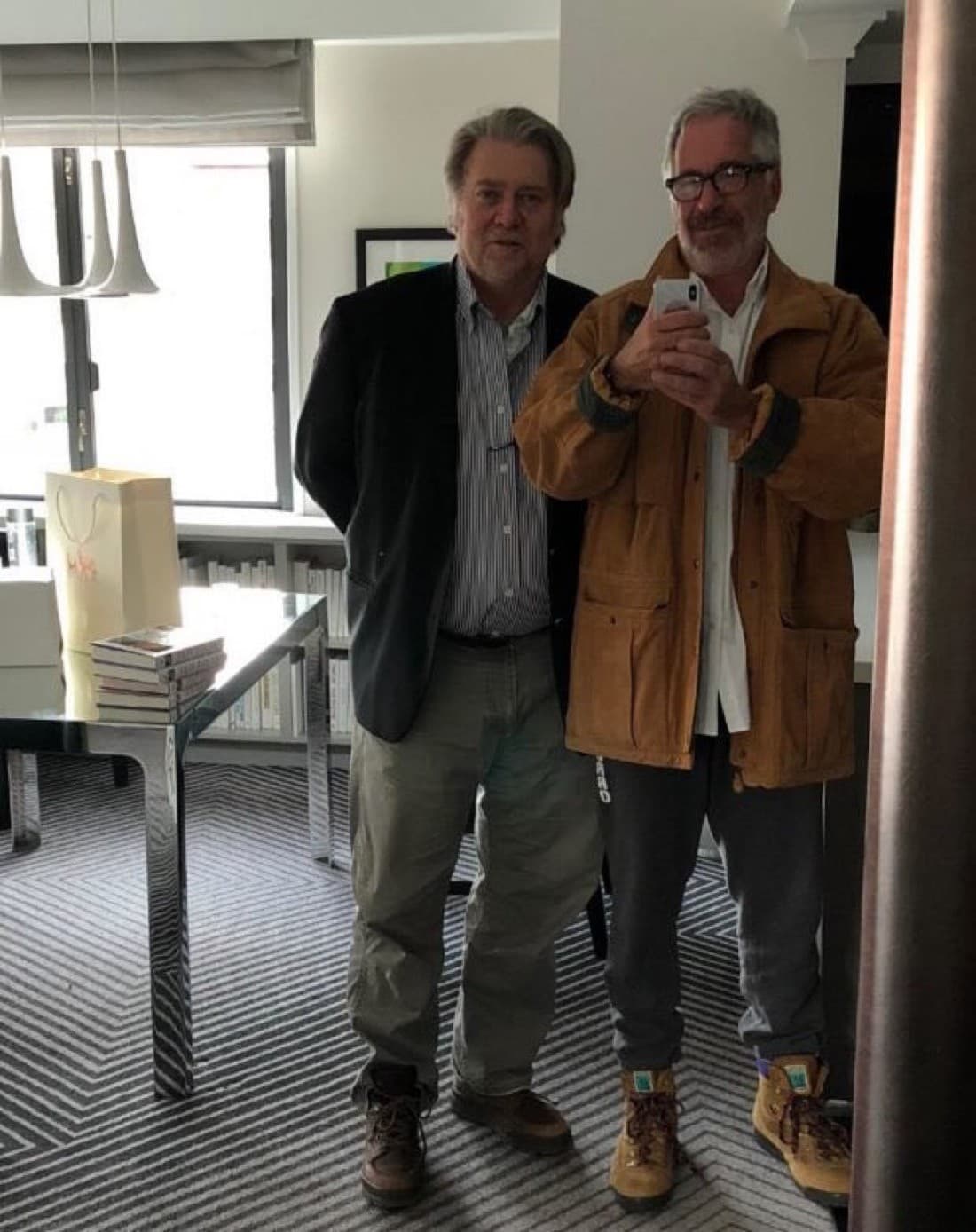 Jeffrey Epstein and Steve Bannon (new released photo)