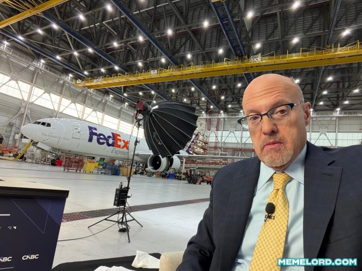 Jim Cramer selfie meme template
