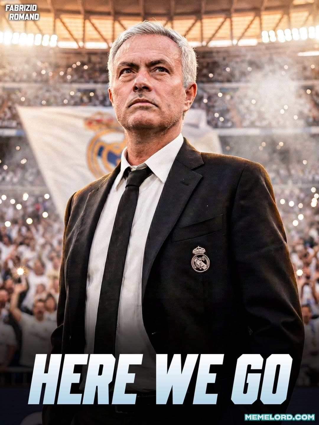 José Mourinho back to Real Madrid - "HERE WE GO" meme template