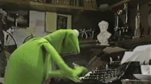 Kermit Frantically Typing