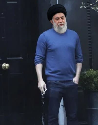 Khamenei Ben Affleck Smoking through pain meme meme template