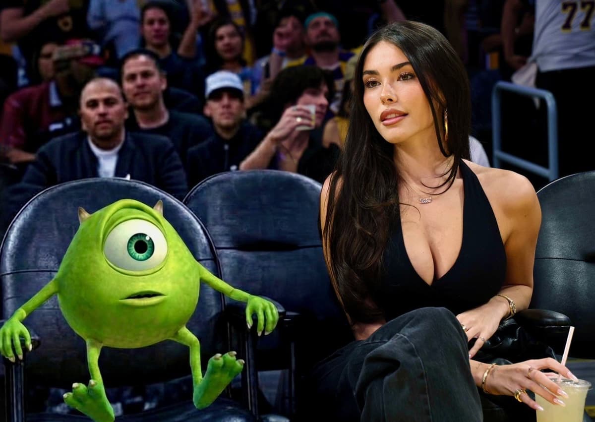 Madison Beer and Mike Wazowski (definitely not AI)