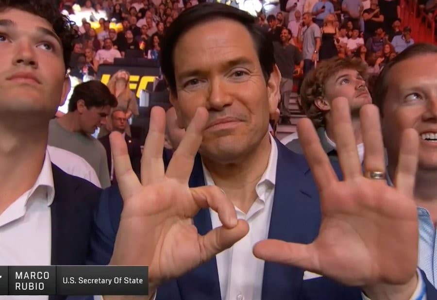 Marco Rubio making gang signs - #UFC327